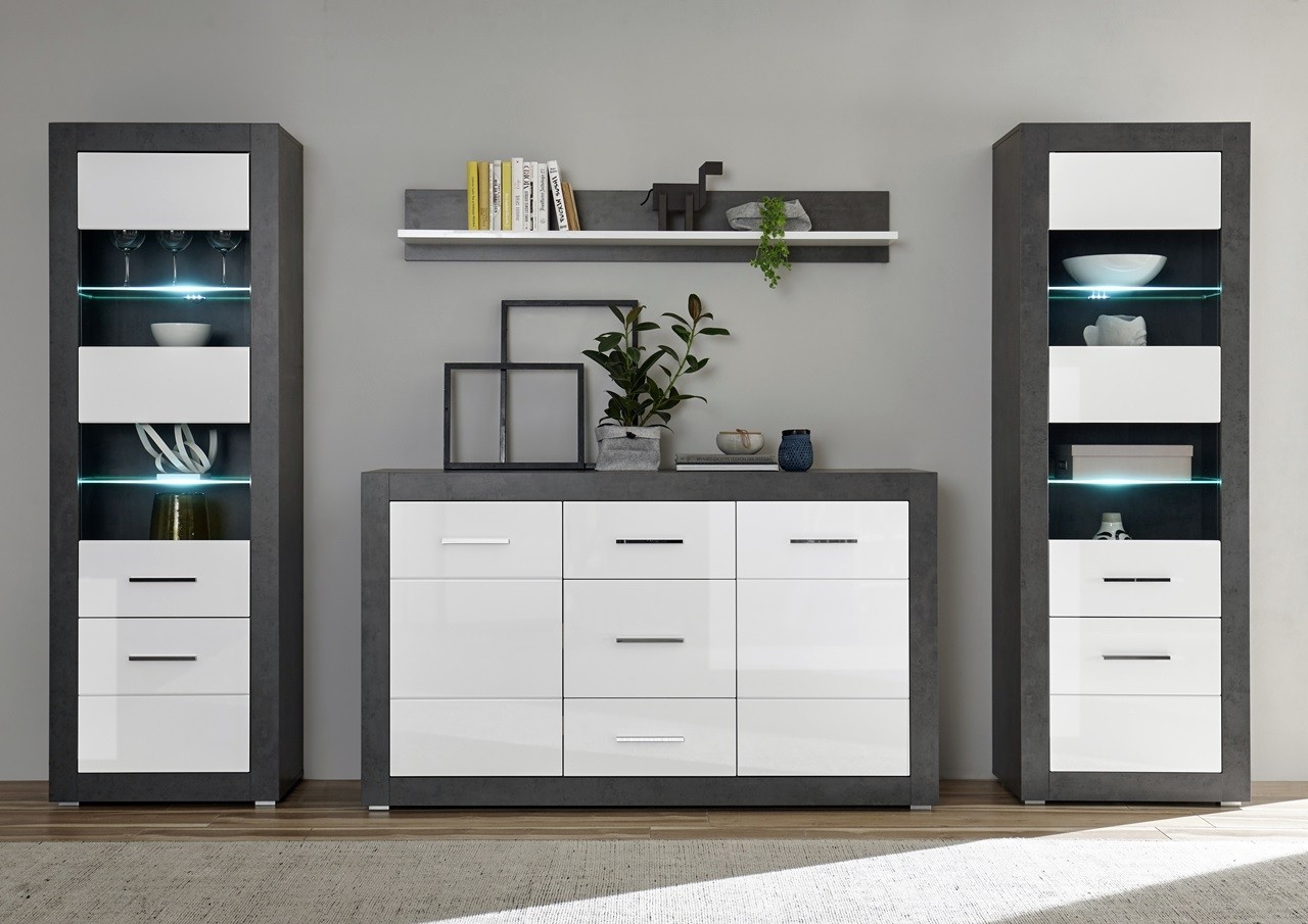 Imv Esszimmer Set 45 Mdf Hochglanz Weiß Sofaundcode Sofaundco