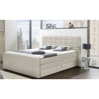 Boxspringbett mit Bettkasten ANCONA 90 x 200 cm in Webstoff