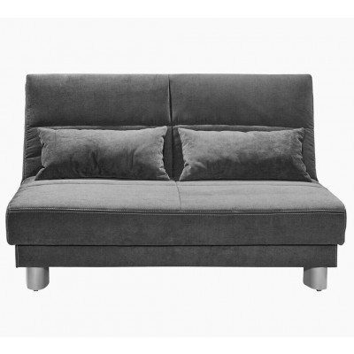 Schlafsofa Gina Breite 140 cm Dunkelgrau in Webstoff Matrix