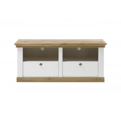 IMV Landhaus Lowboard Typ 32 Breite 152 cm Dekor Pinie Weiß Wotan Eiche