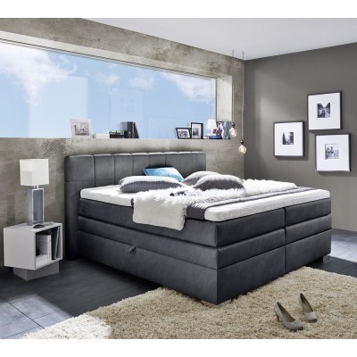 Boxspringbett MARINA- 120 x 200 cm mit Bettkasten in Microfaser