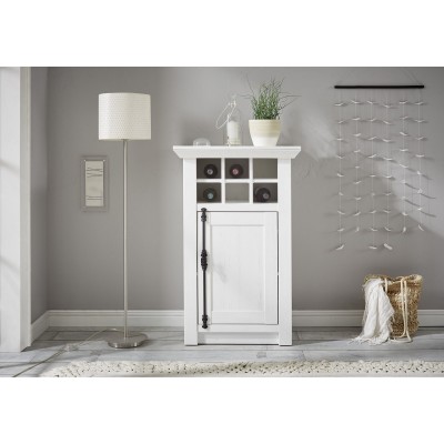 Kommode WESTERLAND Breite 63 cm Dekor Pinie Weiß