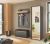 CITY Garderobe G2  Front/Korpus in Anthrazit Applikation Wotan Eiche Dekor 3 teilig