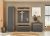 CITY Garderobe G4 Front/Korpus in Anthrazit Applikation Wotan Eiche Dekor 5 teilig