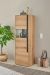 CITY Vitrine 27 Maße 50/155/40 cm  Front/Korpus Evoke Applikation Anthrazit Eiche Dekor