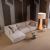 WOOOD Sofa Manu Chaiselongue  Grob Chenille Natur
