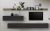 CITY Wohnwand 12  Front/Korpus Anthrazit Applikation Wotan Eiche Dekor 5 teilig