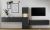 CITY Wohnwand 14  Front/Korpus Anthrazit /applikation Wotan Eiche Dekor 3 teilig