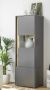 CITY Vitrine 27 Maße 50/155/40 cm  Front/Korpus Anthrazit Applikation Wotan Eiche Dekor