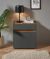 CITY Schlafzimmer Nachtkommode Front/Korpus Anthrazit / Applikation Wotan Eiche Dekor Maße 50/55/40 cm