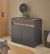 CITY Flur Kommode 53 Front/Korpus in Anthrazit  Applikation Wotan Eiche Dekor Maße 80/70/40 cm