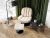 Akante Relaxsessel drehbar Lisboa mit Hocker off white