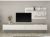 CITY  Wohnwand  11 Korpus/Front Weiss /Applikation Wotan Eiche Dekor 3 teilig
