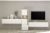 CITY  Wohnwand 14  Korpus/Front Weiss /Applikation Wotan Eiche Dekor 3teilig
