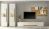 CITY  Wohnwand  21 Korpus/Front Weiss /Applikation Wotan Eiche Dekor 4 teilig