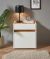 CITY Schlafzimmer Nachtkommode Front/Korpus Weiss / Applikation Wotan Eiche Dekor Maße 50/55/40 cm