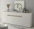 CITY  Sideboard 52  Maße 223/87/40 cm Korpus/Front Weiss /Applikation Wotan Eiche Dekor