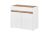 CITY Kommode 53 Front/Korpus weiß Applikation Wotan Eiche Dekor Maße 80/70/40 cm