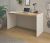 CITY HOME OFFICE Schreibtisch 06 143/76/62 cm Front/Korpus Weiß Applikation Wotan Eiche Dekor