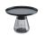 Beistelltisch Glas AKANTE DROP grau/schwarz +schwarzes Tablett 