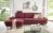 HALSTA Ecksofa mit Chaiselongue  links in Veloursstoff