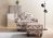 LUIZA Sessel im Landhausstil /Blumenmuster Breite 110 cm + Hocker 65 cm 
