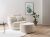 SPIN/Maisie Drehsessel XXL Cord beige /elfenbein Breite 120 cm+ Hocker Breite 74 cm 