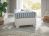 WESTERLAND Hocker 65 cm  im modernen Landhausstil maritimer Look Blau Weiß gestreift
