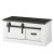 SHERWOOD Garderobenbank 75  in Pinie Weiss Dekor Anthrazit 93/46/43 cm