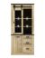 SHERWOOD Vitrine 25 in Old Style hell Dekor Anthrazit Maße 93 cm x 201 cm x 38 cm