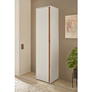 CITY Garderobenschrank 28  Front/Korpus Weiss Applikation/Wotan Eiche Dekor 50/200/40 cm