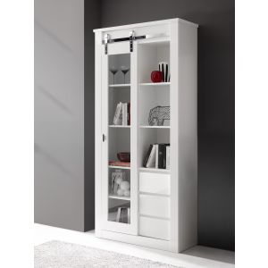 Daytona Vitrine Front weiss Hochglanz/Korpus weiss