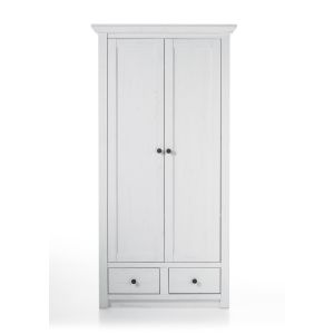 Garderobenschrank WESTERLAND Breite 105 cm Dekor Pinie Weiß -1