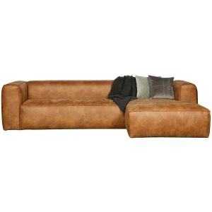 Wood Sofa Bean Leder cognac
