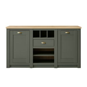 CAMBRIDGE Sideboard Type 51 Front/Korpus Grün Applikation Wotan Eiche Dekor Maße 145/83/41 cm