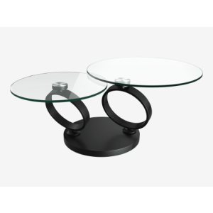 AKANTE EOLIA Black Couchtisch Glas/Keramikplatte wählbar 