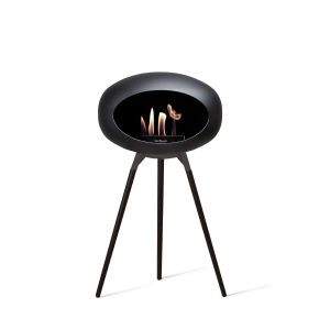 le feu Dome - GROUND HIGH Dreibeinkamin  Design Kamin - Schwarz Bioethanol Kamin 