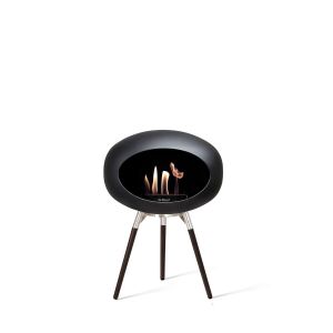le feu Bioethanol Kamin GROUND LOW DreibeinSchwarz 