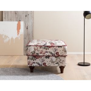LUIZA Hocker 65 cm Landhausstil Blumenmuster