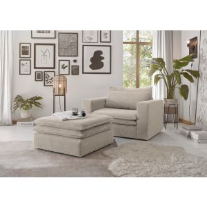 PIAGGE LOVESEAT Cordstoff Breite 125 cm + HOCKER  85 cm 