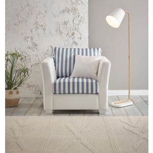 WESTERLAND Sessel im modernen Landhausstil Breite 95 cm maritimer Look  Blau Weiß gestreift