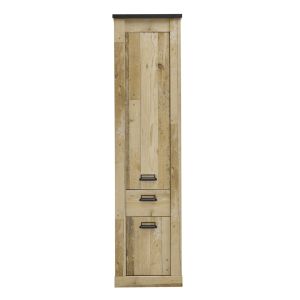 Sherwood Stauraumschrank Type 43 in Old Style hell Dekor Anthrazit - Frontansicht