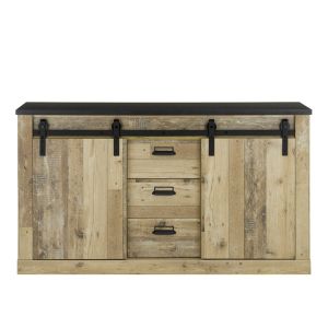 SHERWOOD Sideboard 53  in Old Style hell Dekor Anthrazit 162/91/43 cm