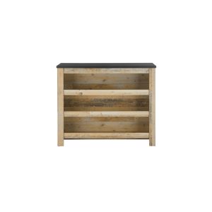 SHERWOOD Küchentheke  C1 Old Style hell Dekor Anthrazit Maße 130/106/52 cm