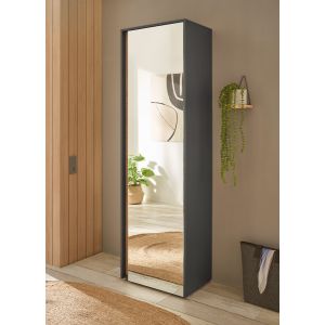 CITY Garderobenschrank  29 Front/Korpus in Anthrazit Applikation Wotan Eiche Dekor Maße 60/200/40 cm