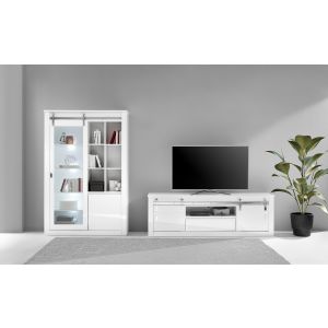 Daytona Vitrine und Lowboard mit Licht