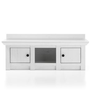 Garderobenbank WESTERLAND Breite 124 cm Dekor Pinie Weiß -1