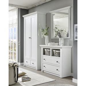 Kommode WESTERLAND mit 2 Schubladen Breite 105 cm Dekor Pinie Weiß -3
