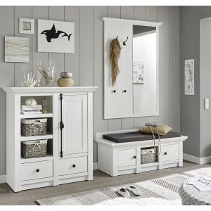 WESTERLAND Garderobenpaneel  74 Pinie Weiß NB Maße 105/140 cm