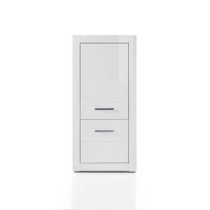 BIANCO Kommode Typ 40 Front MDF Hochglanz /Korpus Weiß NB 65/142/35 cm